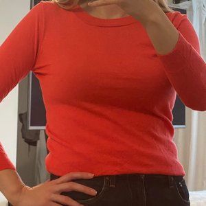 J.Crew Classic Crewneck Sweater - Coral, Size S